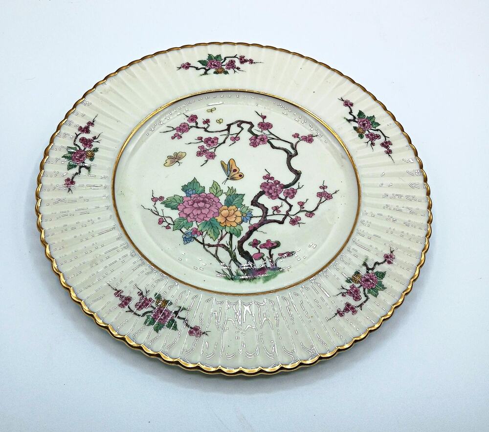 Lenox Ming Temple Porcelain Plate w/Floral & Butterfly Motif